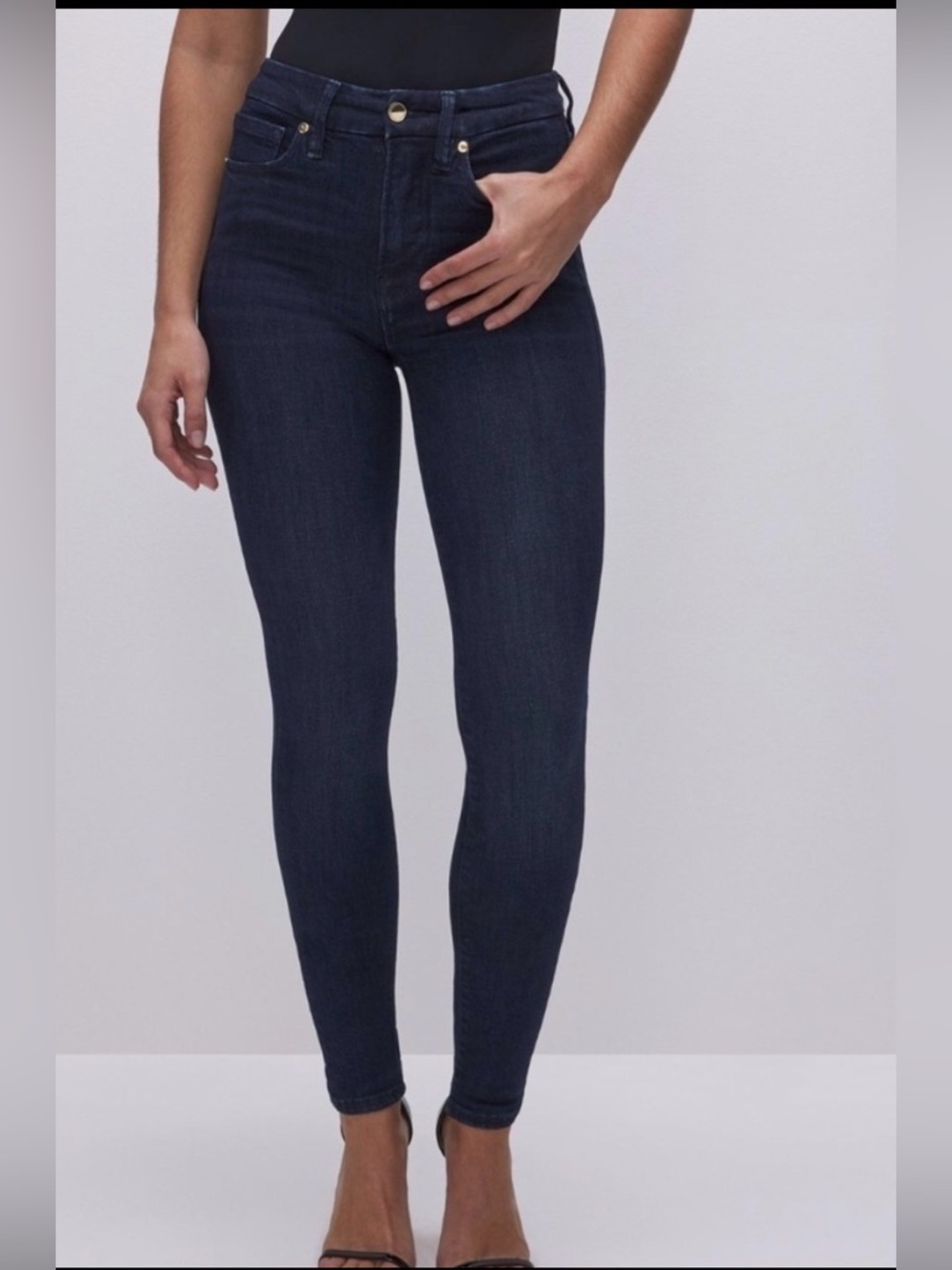 Good American Good Legs Dark Indigo Skinny Jeans
